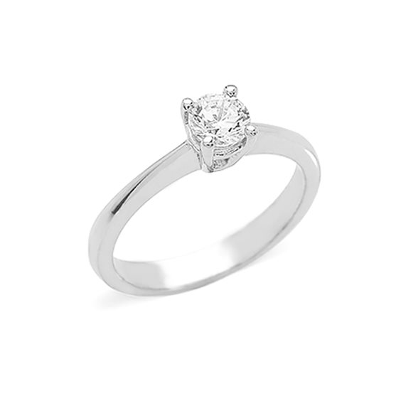 Ring Zanette Gioielli Woman G.I. in White Gold Diamante 0.36 Ct AN-9477-1-CT.0.36 - AN-9477-1-CT.0.36